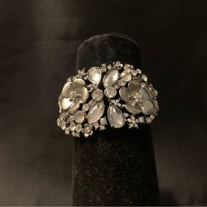 Silver-tone jeweled bracelet.